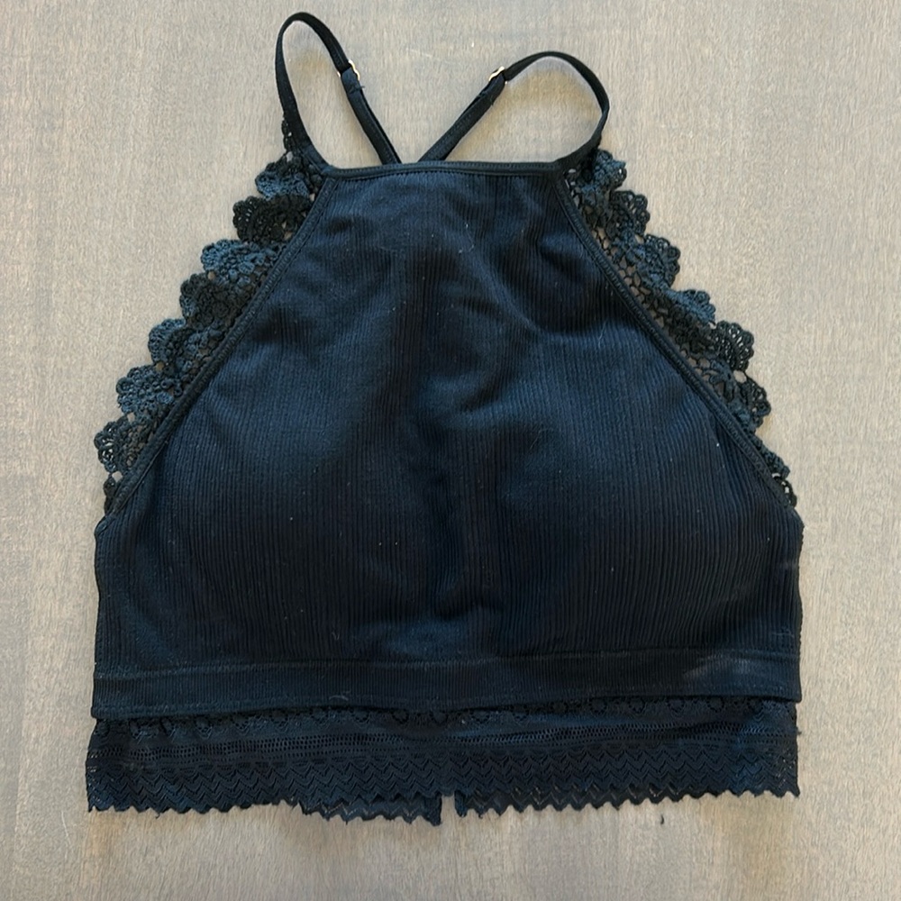 high neck lacy black tank top from boot barn